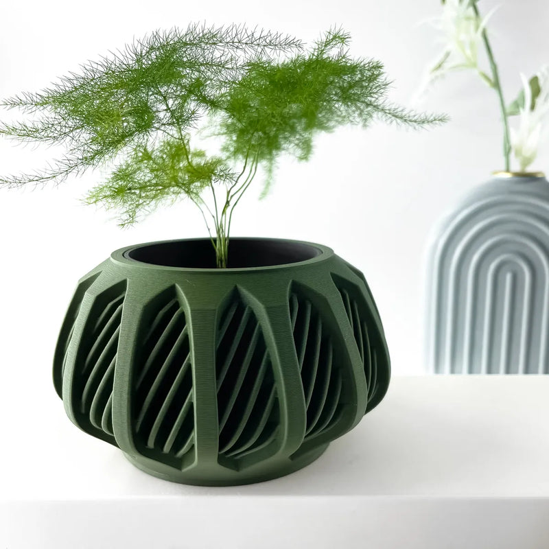 Load image into Gallery viewer, The Mirex Planter Pot with Drainage Tray | Modern and Unique Home Decor for Plants and Succulents
