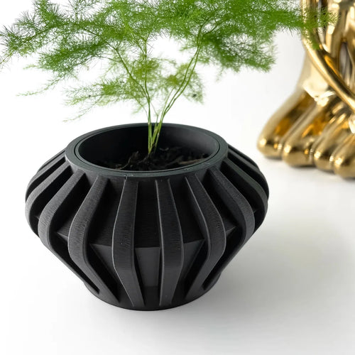 The Hino Planter Pot with Drainage Tray | Modern and Unique Home Decor for Plants and Succulents