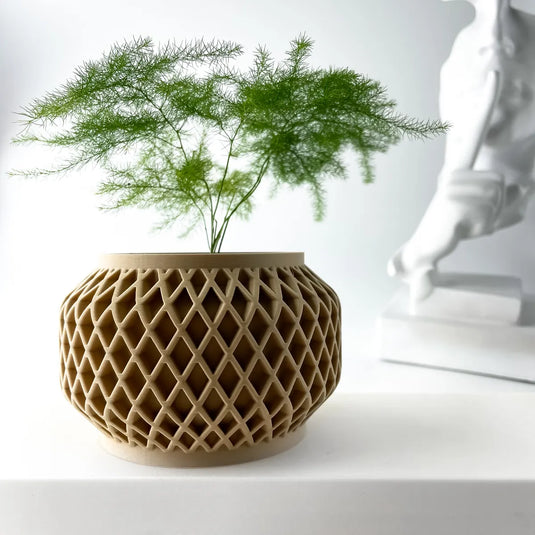 The Orto Planter Pot with Drainage Tray | Modern and Unique Home Decor for Plants and Succulents