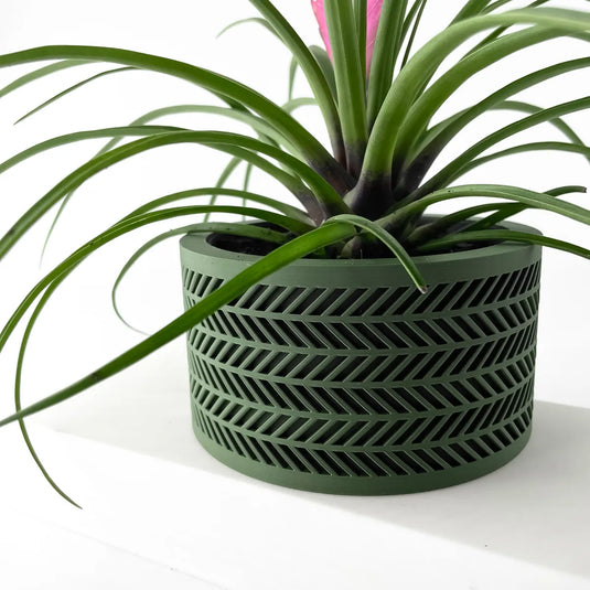 The Quen Planter Pot with Drainage Tray | Modern and Unique Home Decor for Plants and Succulents