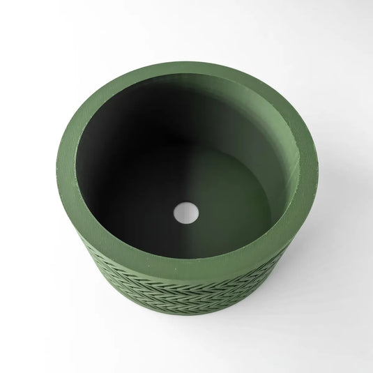 The Quen Planter Pot with Drainage Tray | Modern and Unique Home Decor for Plants and Succulents