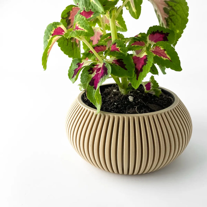 Load image into Gallery viewer, The Torme Planter Pot with Drainage Tray | Modern and Unique Home Decor for Plants and Succulents
