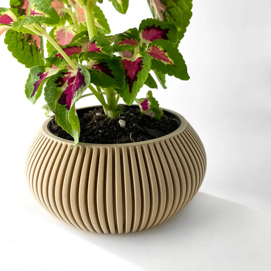 The Torme Planter Pot with Drainage Tray | Modern and Unique Home Decor for Plants and Succulents