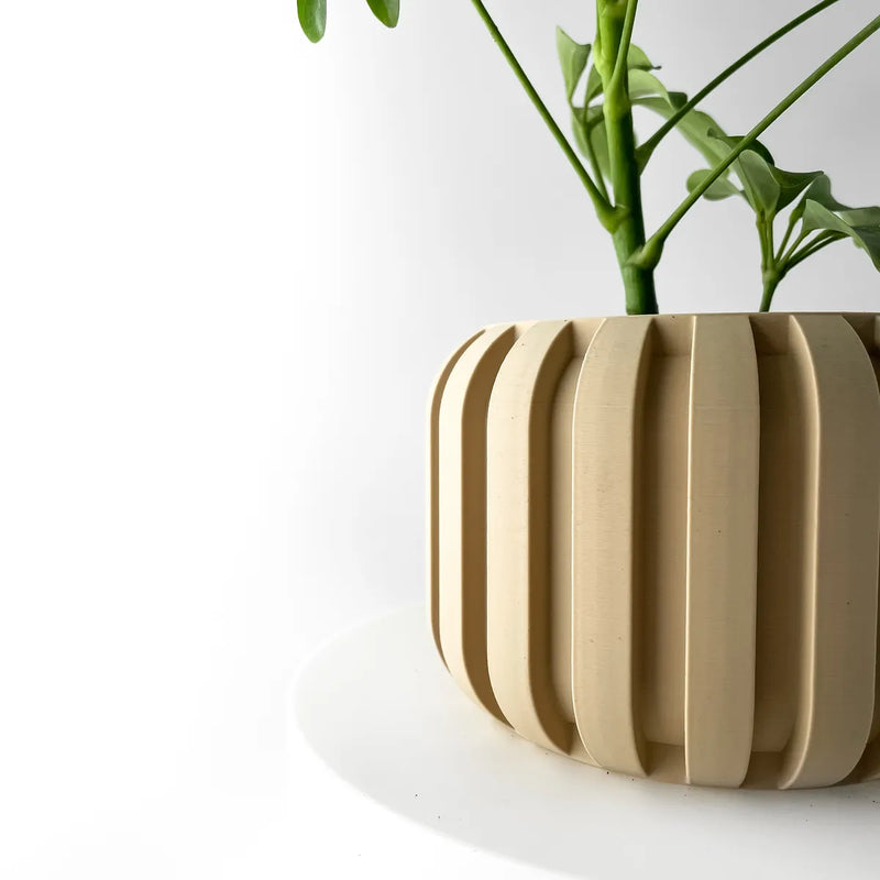 Load image into Gallery viewer, The Panu Planter Pot with Drainage Tray | Modern and Unique Home Decor for Plants and Succulents

