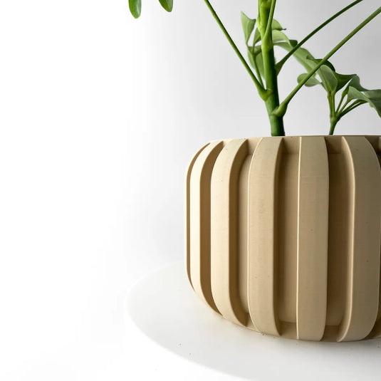 The Panu Planter Pot with Drainage Tray | Modern and Unique Home Decor for Plants and Succulents