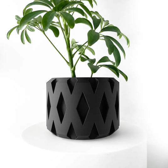 The Rano Planter Pot with Drainage Tray | Modern and Unique Home Decor for Plants and Succulents