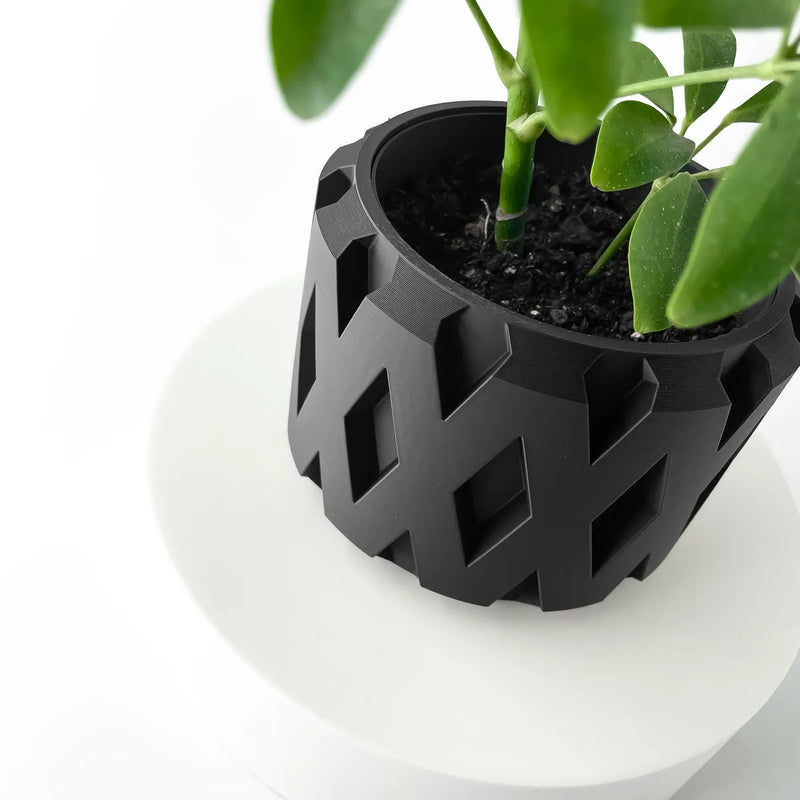 Load image into Gallery viewer, The Rano Planter Pot with Drainage Tray | Modern and Unique Home Decor for Plants and Succulents
