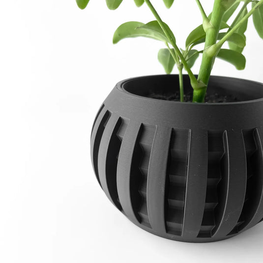 The Amada Planter Pot with Drainage Tray | Modern and Unique Home Decor for Plants and Succulents