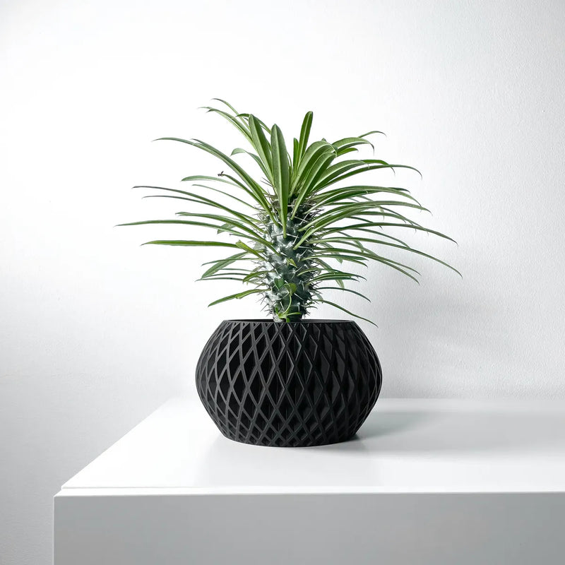 Load image into Gallery viewer, The Gisar Planter Pot with Drainage Tray | Modern and Unique Home Decor for Plants and Succulents
