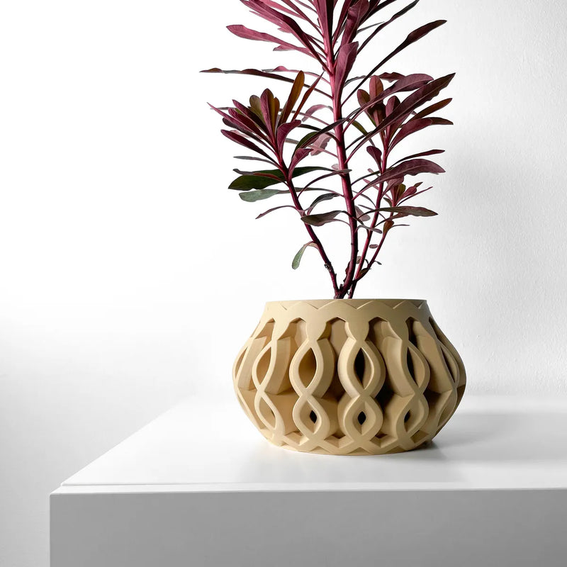Load image into Gallery viewer, The Cylas Planter Pot with Drainage Tray | Modern and Unique Home Decor for Plants and Succulents
