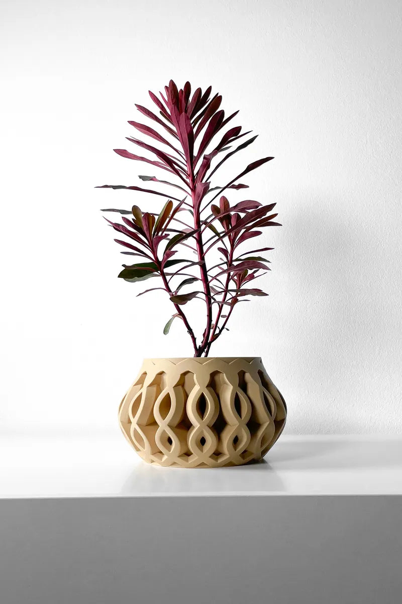 Load image into Gallery viewer, The Cylas Planter Pot with Drainage Tray | Modern and Unique Home Decor for Plants and Succulents
