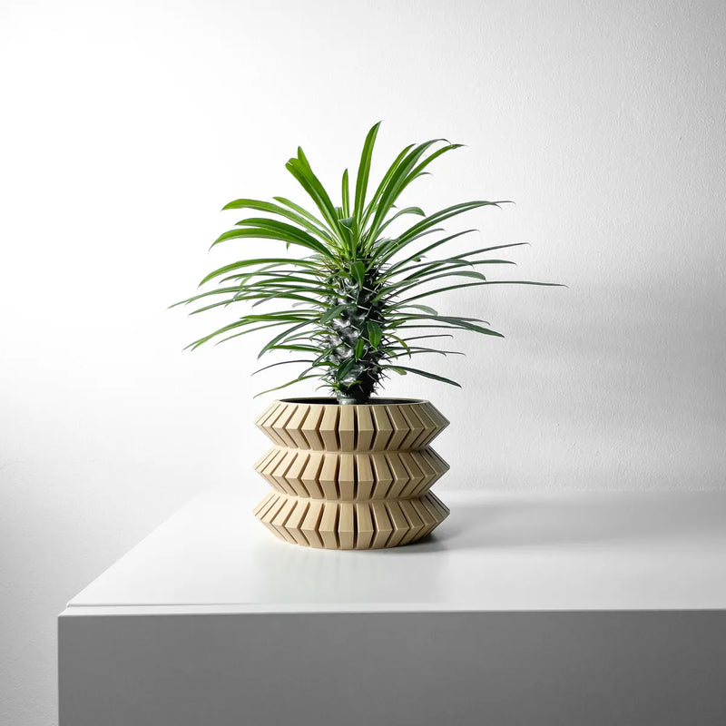 Load image into Gallery viewer, The Sivat Planter Pot with Drainage Tray | Modern and Unique Home Decor for Plants and Succulents
