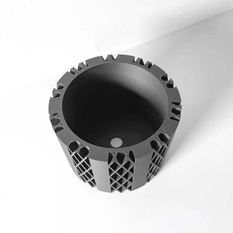 Load image into Gallery viewer, The Arven Planter Pot with Drainage Tray | Modern and Unique Home Decor for Plants and Succulents
