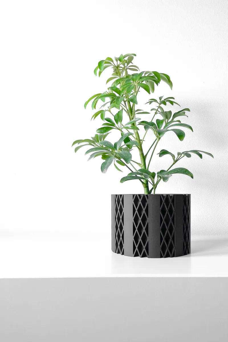 Load image into Gallery viewer, The Arven Planter Pot with Drainage Tray | Modern and Unique Home Decor for Plants and Succulents
