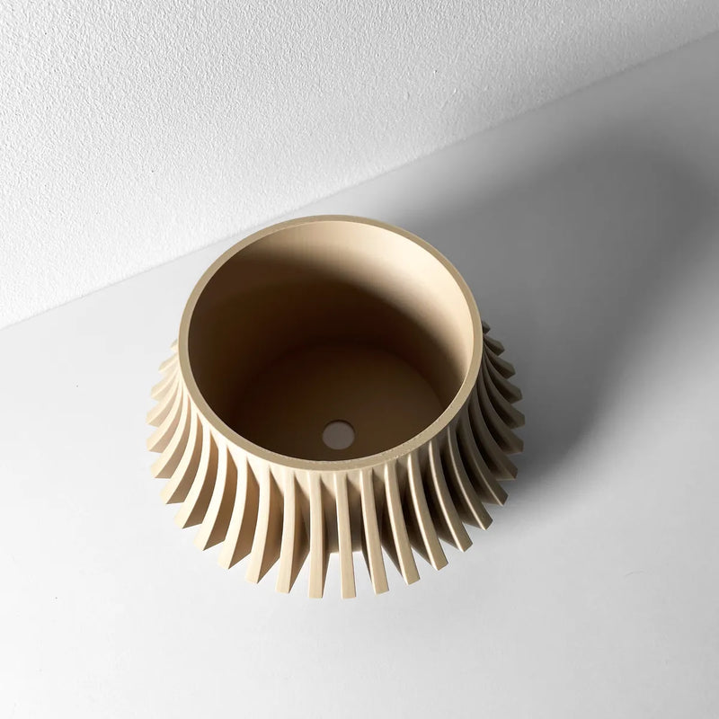 Load image into Gallery viewer, The Jasen Planter Pot with Drainage Tray | Modern and Unique Home Decor for Plants and Succulents
