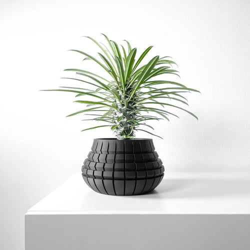 The Ivane Planter Pot with Drainage Tray | Modern and Unique Home Decor for Plants and Succulents