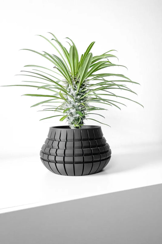 The Ivane Planter Pot with Drainage Tray | Modern and Unique Home Decor for Plants and Succulents