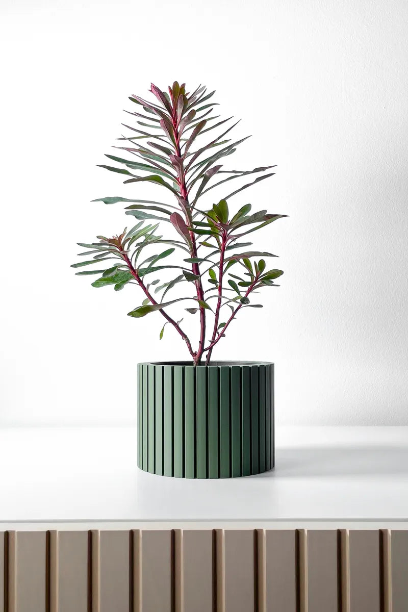 Load image into Gallery viewer, The Zelno Planter Pot with Drainage Tray | Modern and Unique Home Decor for Plants and Succulents
