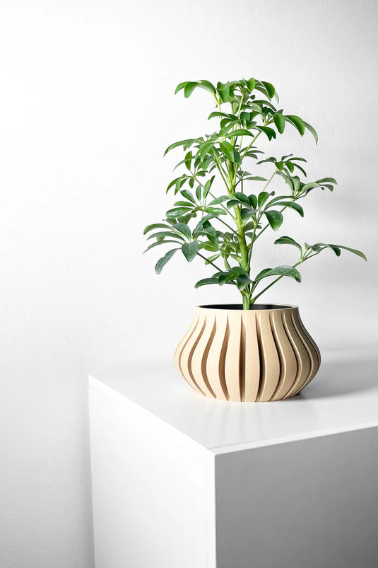 The Toril Planter Pot with Drainage Tray | Modern and Unique Home Decor for Plants and Succulents