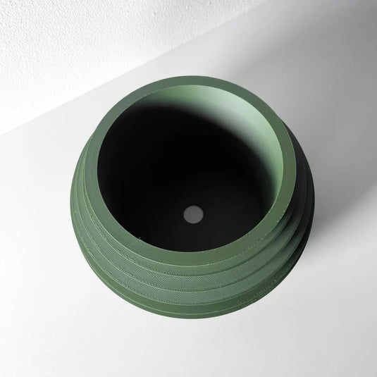 The Harno Planter Pot with Drainage Tray | Modern and Unique Home Decor for Plants and Succulents