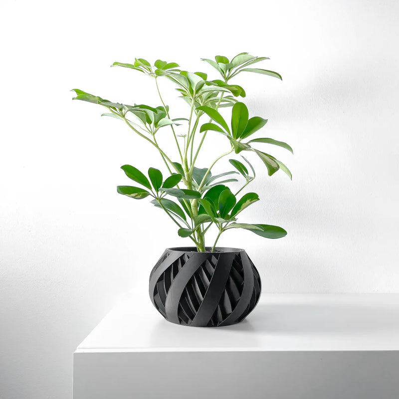 Load image into Gallery viewer, The Silvo Planter Pot with Drainage Tray | Modern and Unique Home Decor for Plants and Succulents
