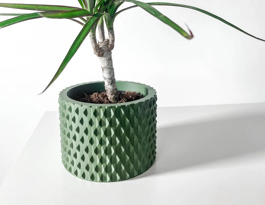 The Ondir Planter Pot with Drainage Tray | Modern and Unique Home Decor for Plants and Succulents