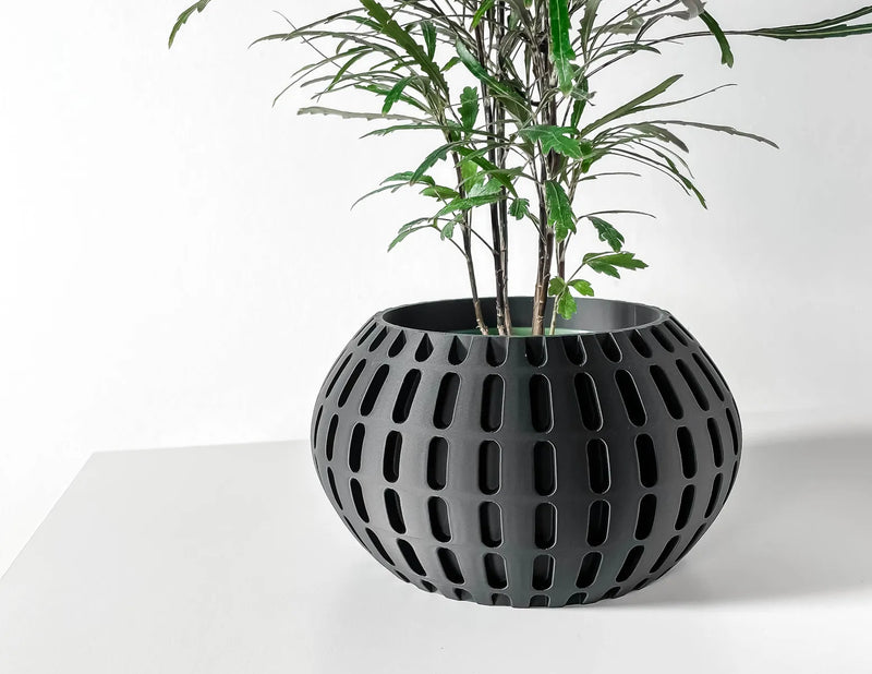 Load image into Gallery viewer, The Xander Planter Pot with Drainage Tray | Modern and Unique Home Decor for Plants and Succulents
