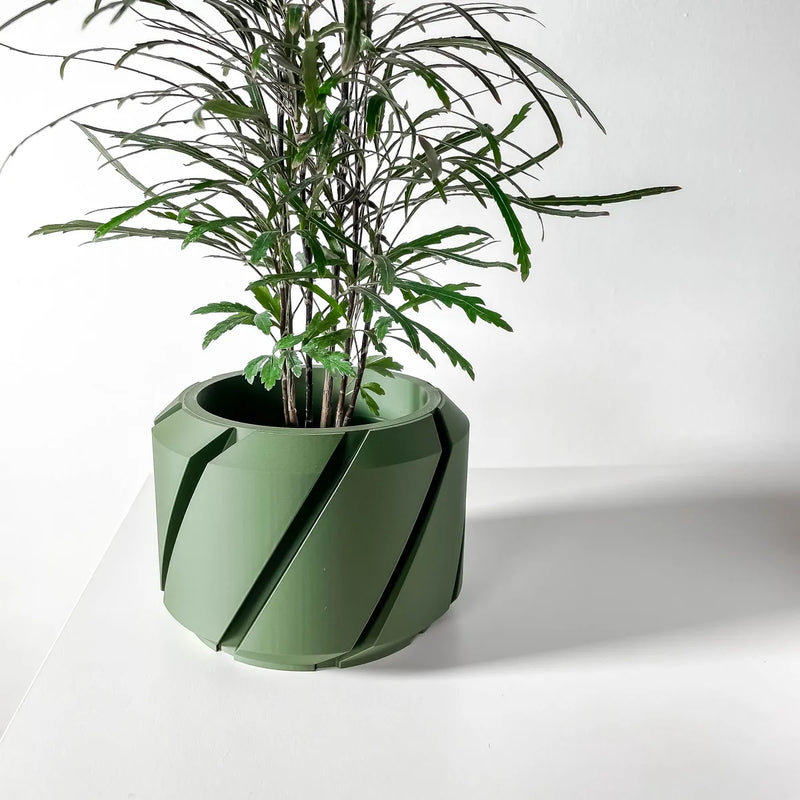 Load image into Gallery viewer, The Cens Planter Pot with Drainage Tray | Modern and Unique Home Decor for Plants and Succulents
