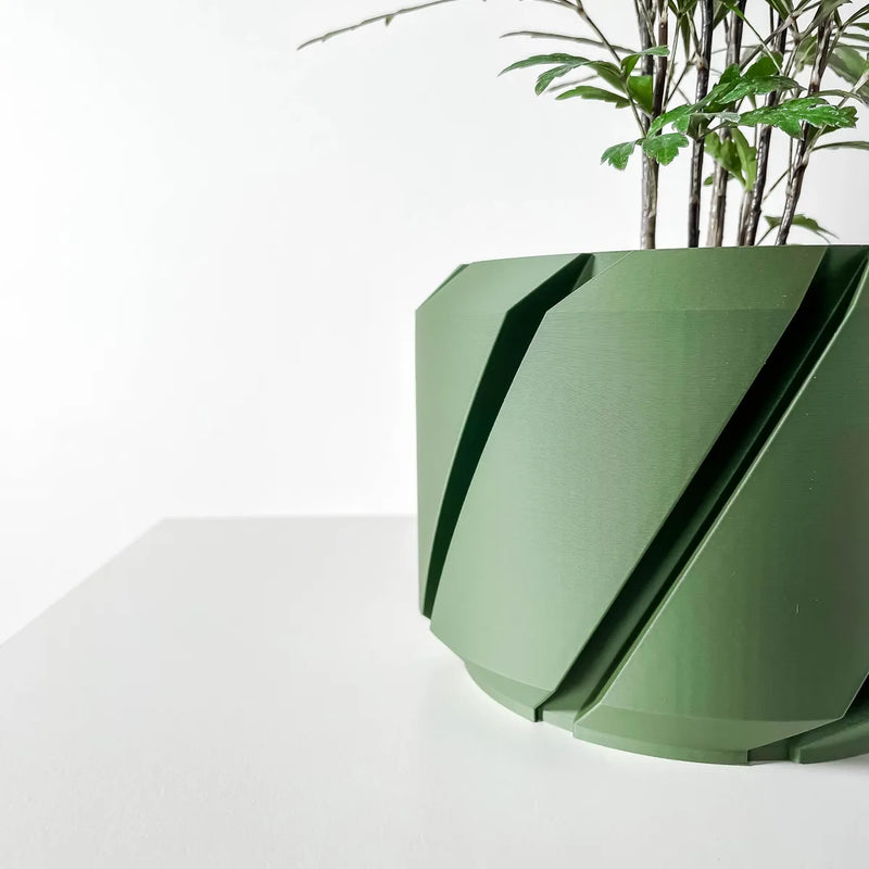 Load image into Gallery viewer, The Cens Planter Pot with Drainage Tray | Modern and Unique Home Decor for Plants and Succulents
