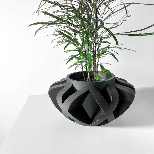 The Sono Planter Pot with Drainage Tray | Modern and Unique Home Decor for Plants and Succulents