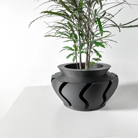 The Inero Planter Pot with Drainage Tray | Modern and Unique Home Decor for Plants and Succulents