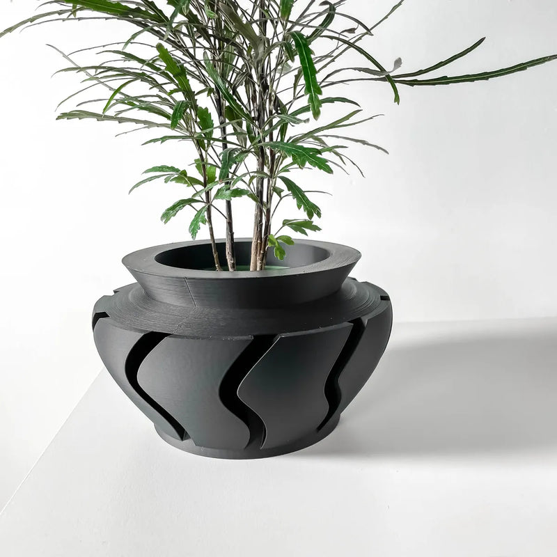 Load image into Gallery viewer, The Inero Planter Pot with Drainage Tray | Modern and Unique Home Decor for Plants and Succulents
