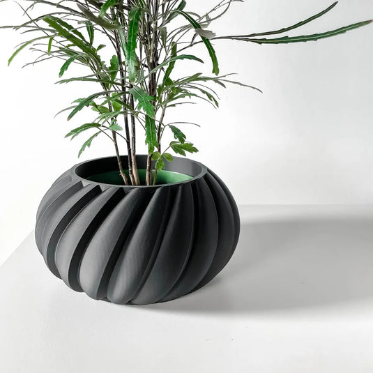 The Oro Planter Pot with Drainage Tray | Modern and Unique Home Decor for Plants and Succulents