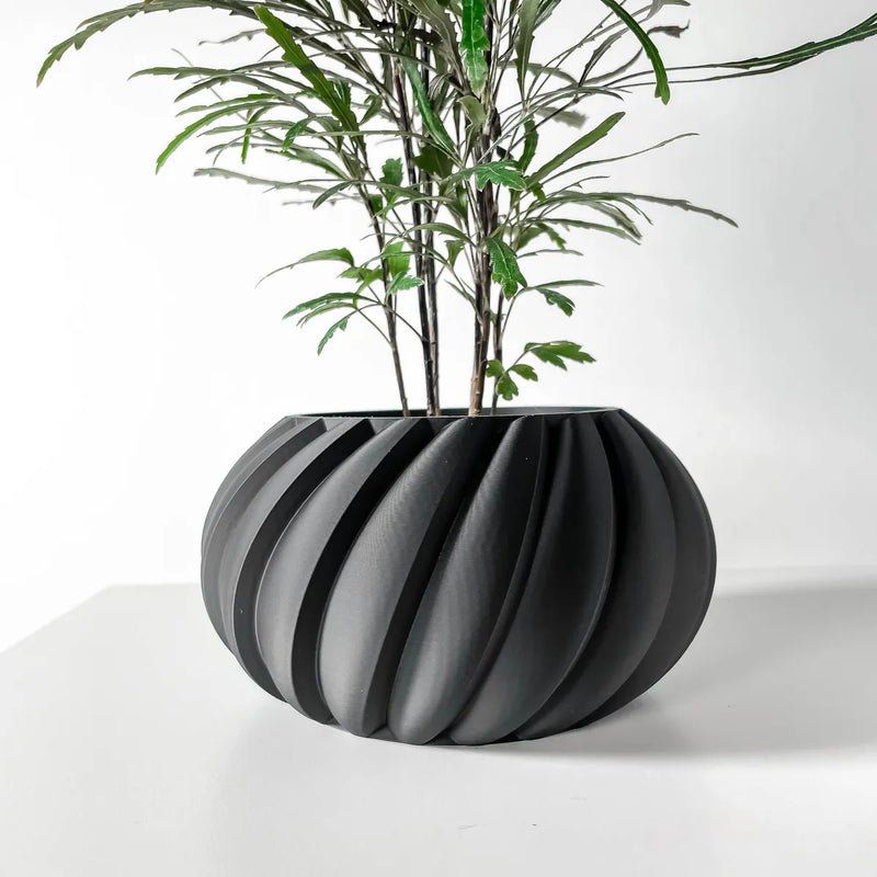 Load image into Gallery viewer, The Oro Planter Pot with Drainage Tray | Modern and Unique Home Decor for Plants and Succulents
