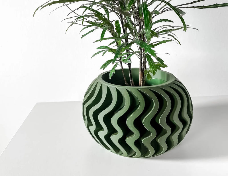 Load image into Gallery viewer, The Noli Planter Pot with Drainage Tray | Modern and Unique Home Decor for Plants and Succulents
