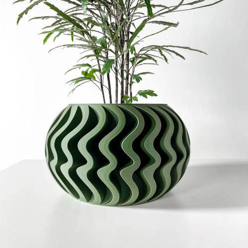 The Noli Planter Pot with Drainage Tray | Modern and Unique Home Decor for Plants and Succulents