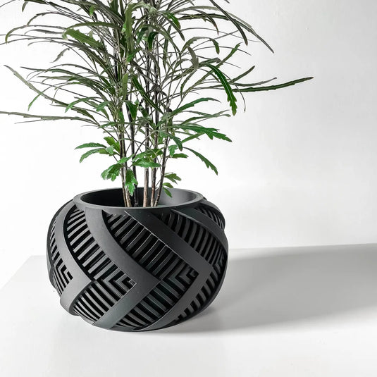 The Alko Planter Pot with Drainage Tray | Modern and Unique Home Decor for Plants and Succulents