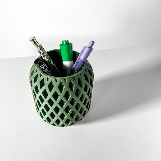 The Atila Pen Holder | Desk Organizer and Pencil Cup Holder | Modern Office and Home Decor