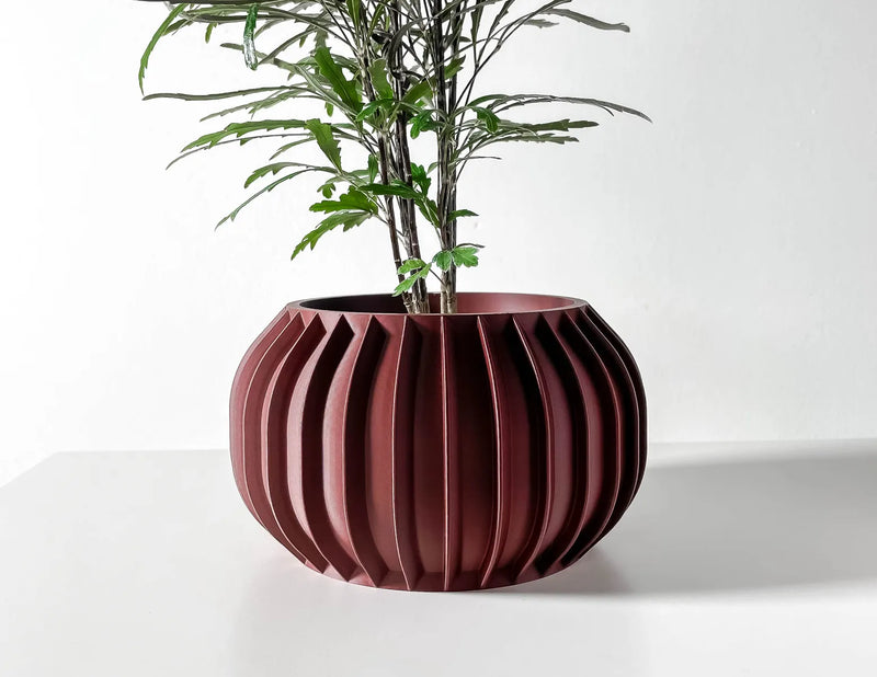Load image into Gallery viewer, The Sora Planter Pot with Drainage Tray | Modern and Unique Home Decor for Plants and Succulents
