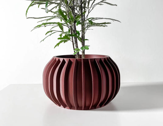 The Sora Planter Pot with Drainage Tray | Modern and Unique Home Decor for Plants and Succulents