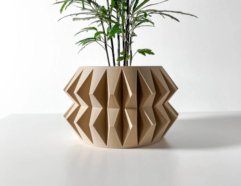 Load image into Gallery viewer, The Almin Planter Pot with Drainage Tray | Modern and Unique Home Decor for Plants and Succulents
