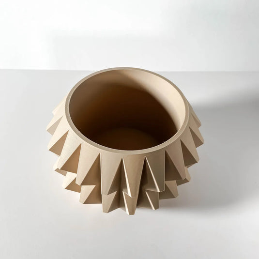The Almin Planter Pot with Drainage Tray | Modern and Unique Home Decor for Plants and Succulents