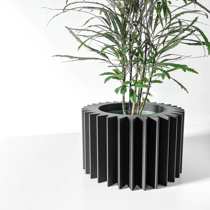 Load image into Gallery viewer, The Tuno Planter Pot with Drainage Tray | Modern and Unique Home Decor for Plants and Succulents
