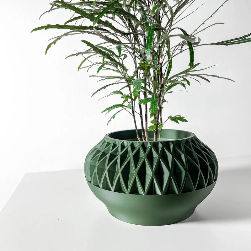Load image into Gallery viewer, The Ersos Planter Pot with Drainage Tray | Modern and Unique Home Decor for Plants and Succulents
