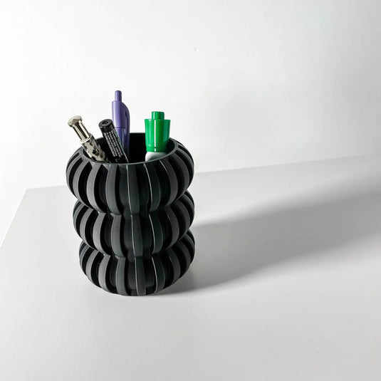 The Renio Pen Holder | Desk Organizer and Pencil Cup Holder | Modern Office and Home Decor
