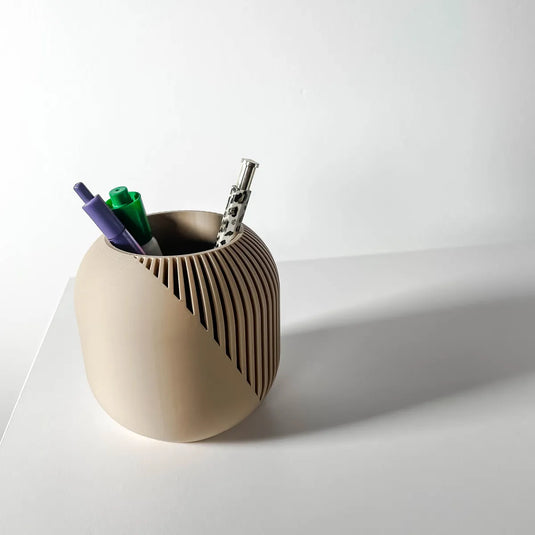 The Olas Pen Holder | Desk Organizer and Pencil Cup Holder | Modern Office and Home Decor