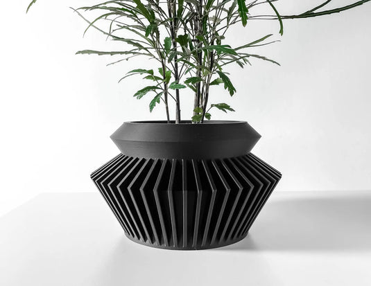 The Quano Planter Pot with Drainage Tray | Modern and Unique Home Decor for Plants and Succulents