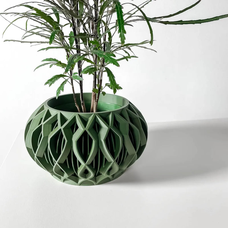 Load image into Gallery viewer, The Octa Planter Pot with Drainage Tray | Modern and Unique Home Decor for Plants and Succulents
