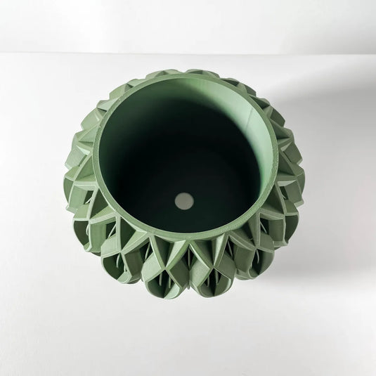 The Octa Planter Pot with Drainage Tray | Modern and Unique Home Decor for Plants and Succulents