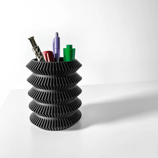 The Kuri Pen Holder | Desk Organizer and Pencil Cup Holder | Modern Office and Home Decor